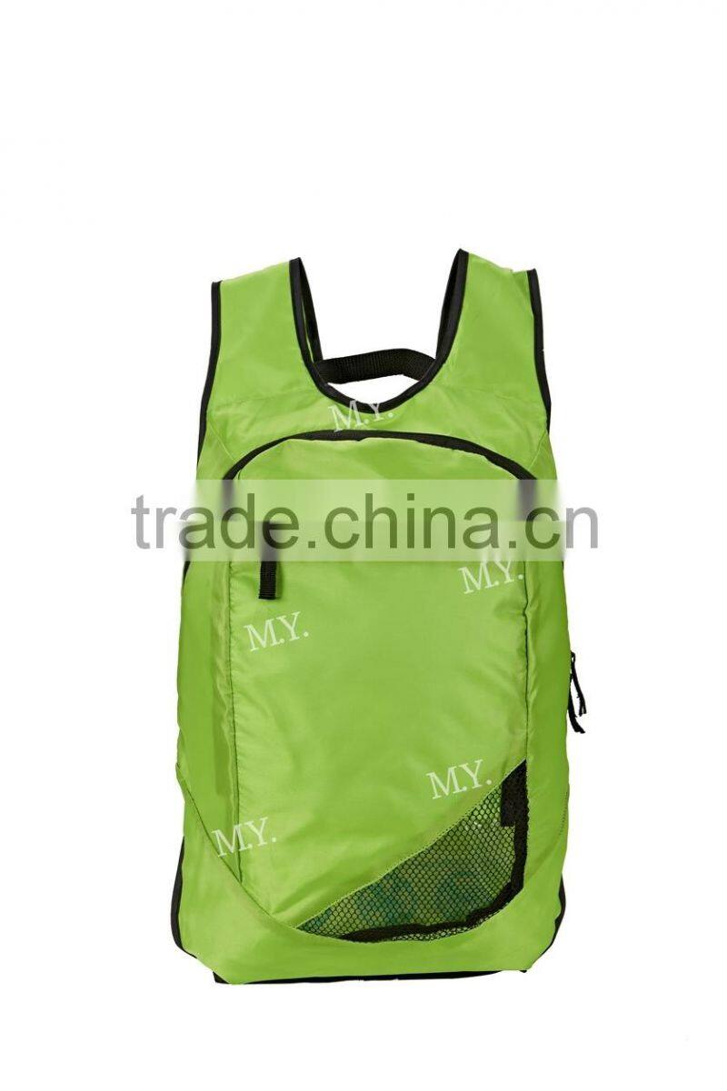 hot sale polyester foldable backpack school bag for promotion