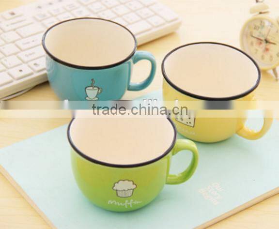 High quality cute creamic lovers breafast cup/coffee mug/milk cup/tea cup
