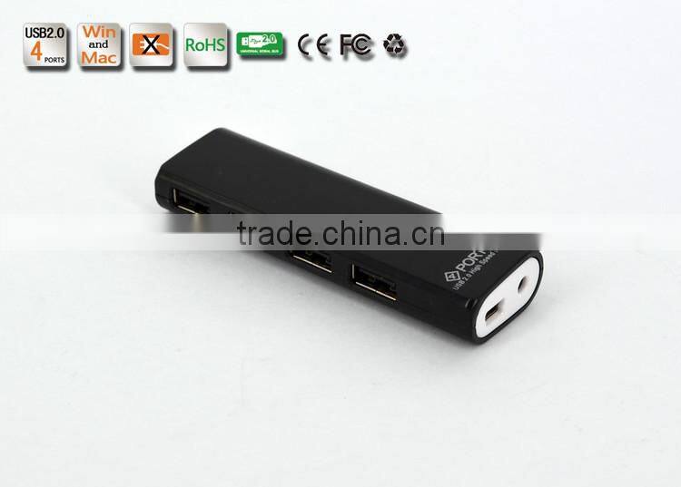 New-type usb por hub, Low Cost Portable Light 4 port usb 2.0 hub from usb hub suppliers with Plastic Casing
