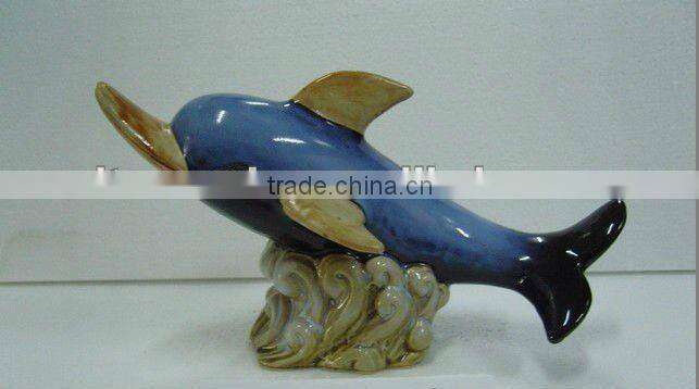 blue resin dolphin