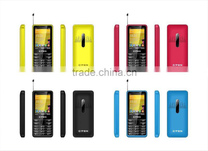 cheap dual sim card feature phone support bluetooth/ open FM--301