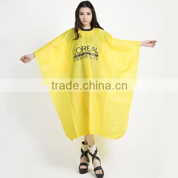 cheapest professional highest quality polyester,waterproof & oil, metal snap neck Closure hairdressing cape