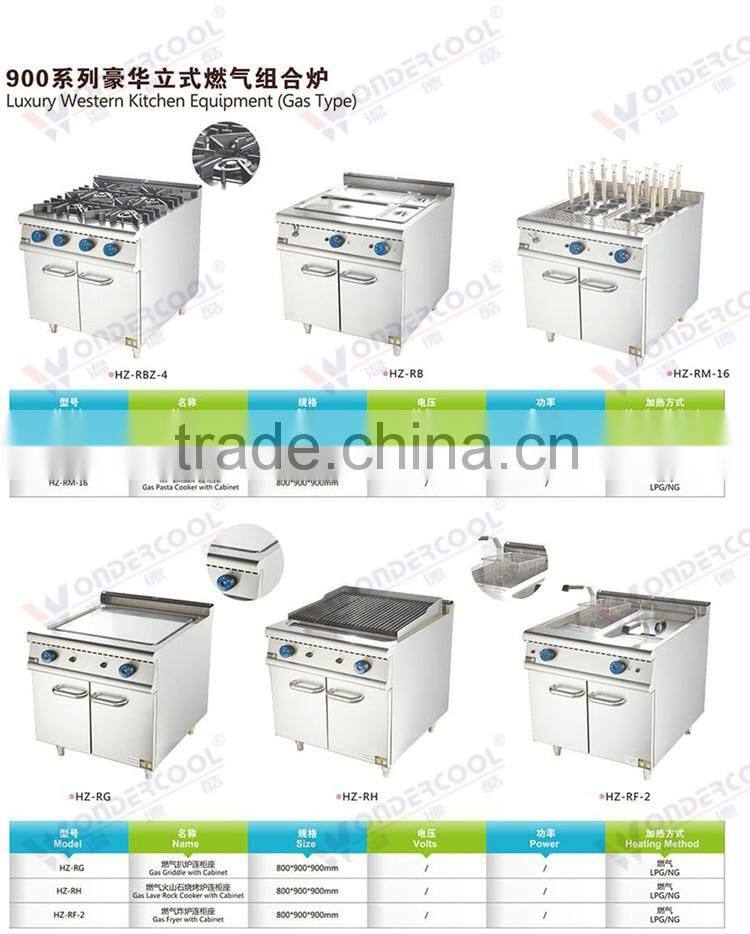 New style stainless steel modern western commercial kitchen equipment