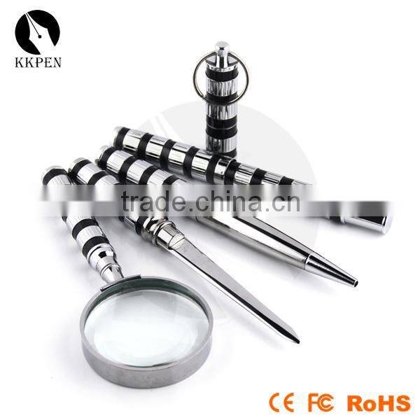 KKPEN promotional magnifying glass ball pen, roller pen, USB pen set