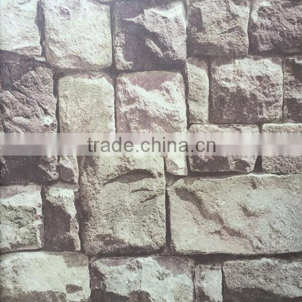 2016 modern vintage style vinyl design 3d texture brick wallpaper