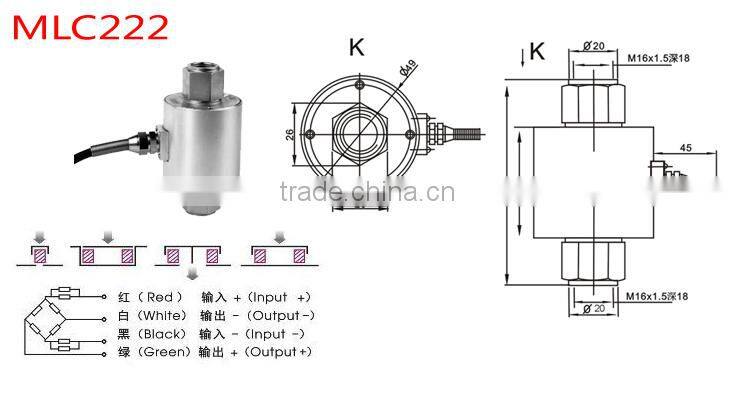 miniature compression and tension test load cell