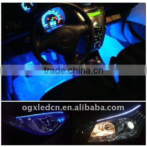 2 x 30CM 12" AUTO 12V 30SMD Side-emitting Glow Flexible LED Strip Light (Show Blue Light )