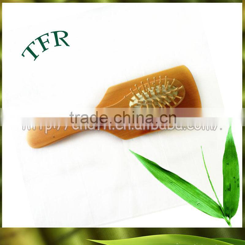 eco friendly bamboo or wooden material massage hairbrush and mini comb