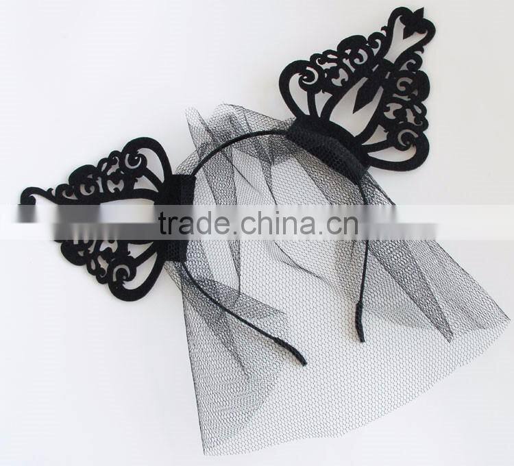 MYLOVE with net cool cat ear headband hair hoop for halloween