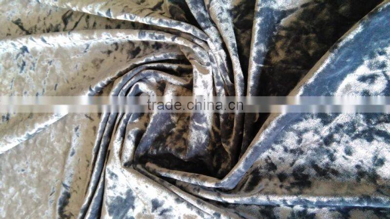High Quality printed Polyester spandex Korean velvet fabric