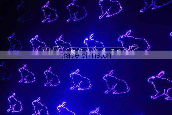 1w blue color animation laser stage lighting projector