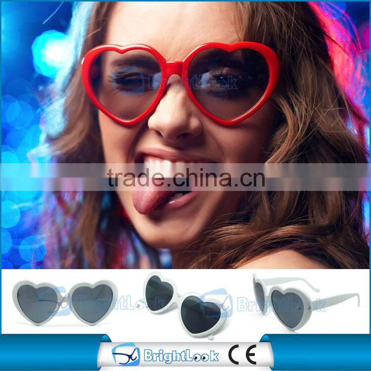 2014 cheap stylish promotion heart shaped funny sunglasses