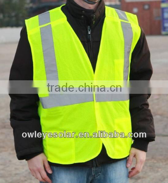 fluorescent lime green class II mesh safety vest lime with zipper front and pockets