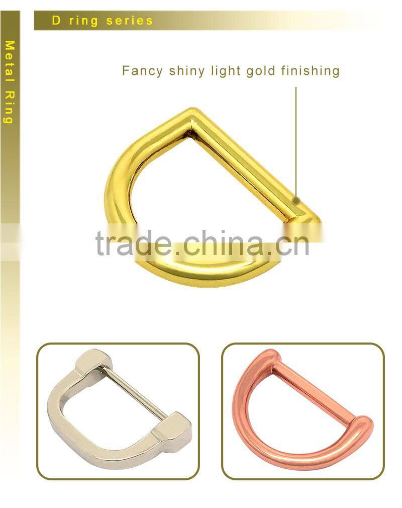 High End Gunmetal Metal D Ring