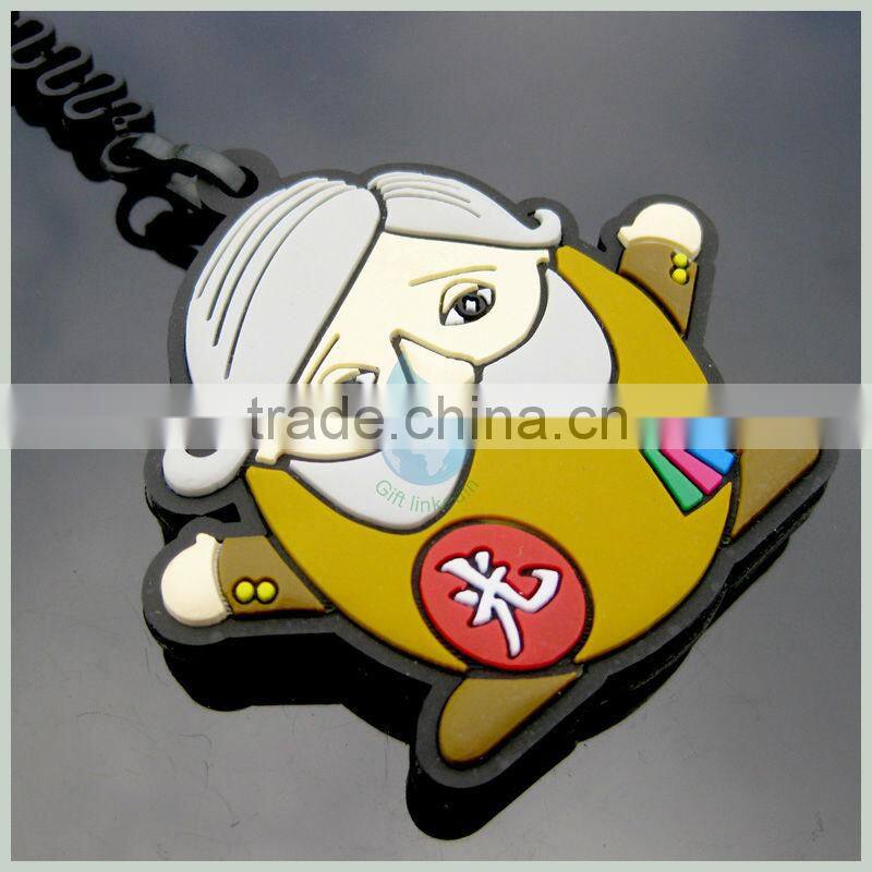 cartoon boy plastic blank key chain in china