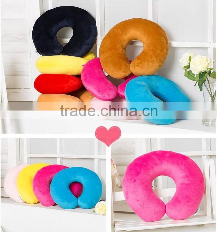 China wholesale multicolors travel neck pillow, with polyester fiber filling