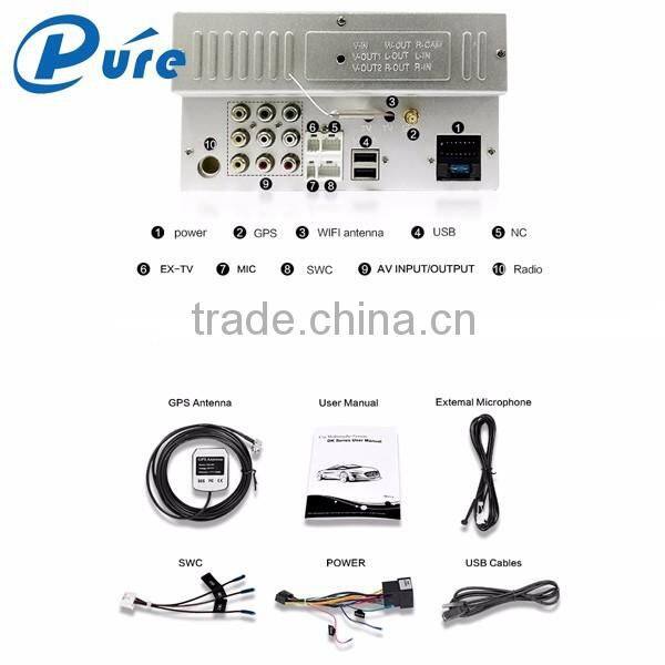 Universal Android4.4.4 OS 6.2 " 2 din car multimedia player with gps navigation system car dvd player