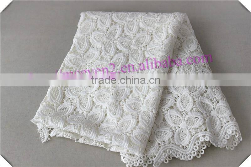 Wholesale african polyester lace wedding dress poly fabric