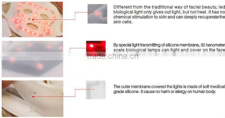 2016 Home use led light therapy mask/led facial mask