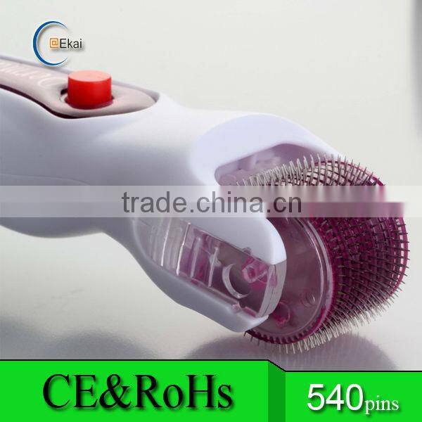 Vibrating microneedle eye derma roller with led therapy