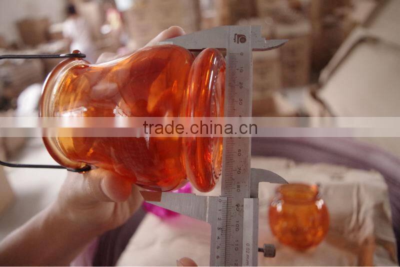 wholesale hanging christmas candle jar with sand and tealight candle