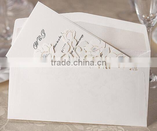 White english wedding invitation card
