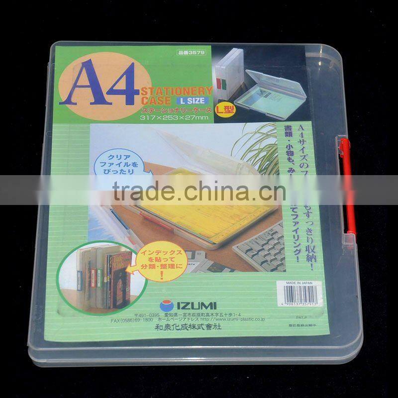 Portable plastic file boxes