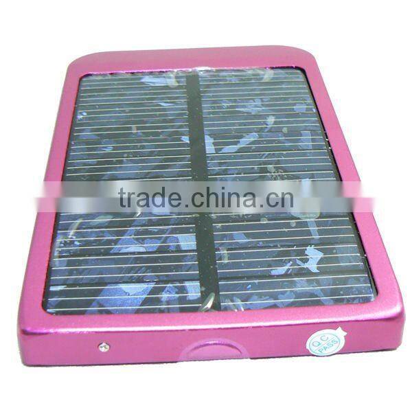 Portable Mobile Solar charger for Mobile phone 2600 mAh Blue Silver Pink