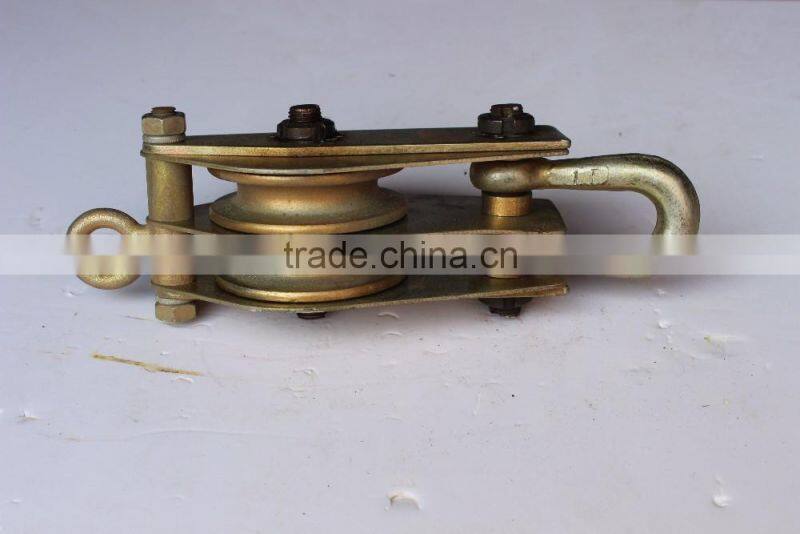 1T Double Wheel Wire Rope Pulley Block Snatch Block