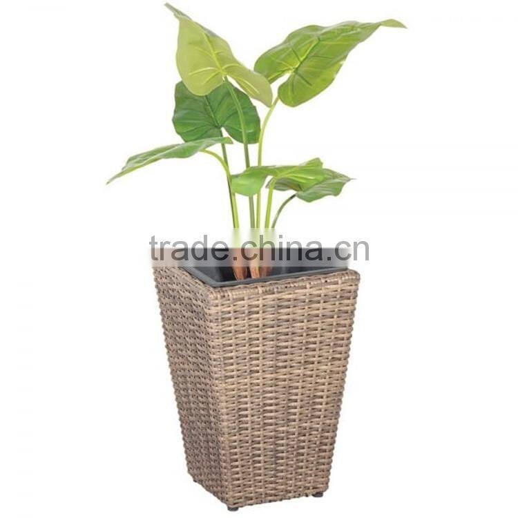 Home or office decoration square wicker planter