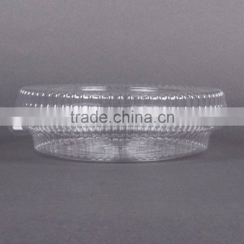 round shape pancake container clamshell plastic
