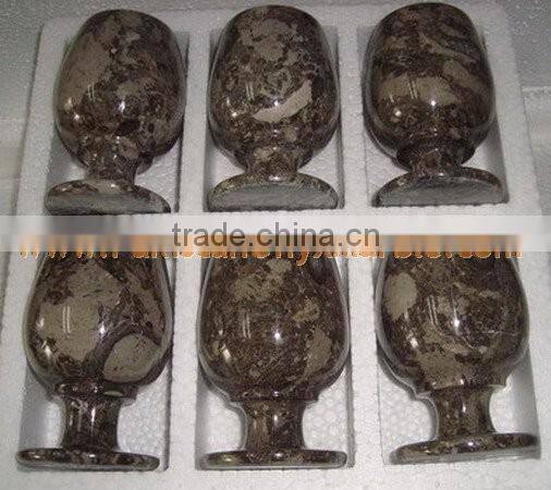 MARBLE WINE GLASSES GOBLETS