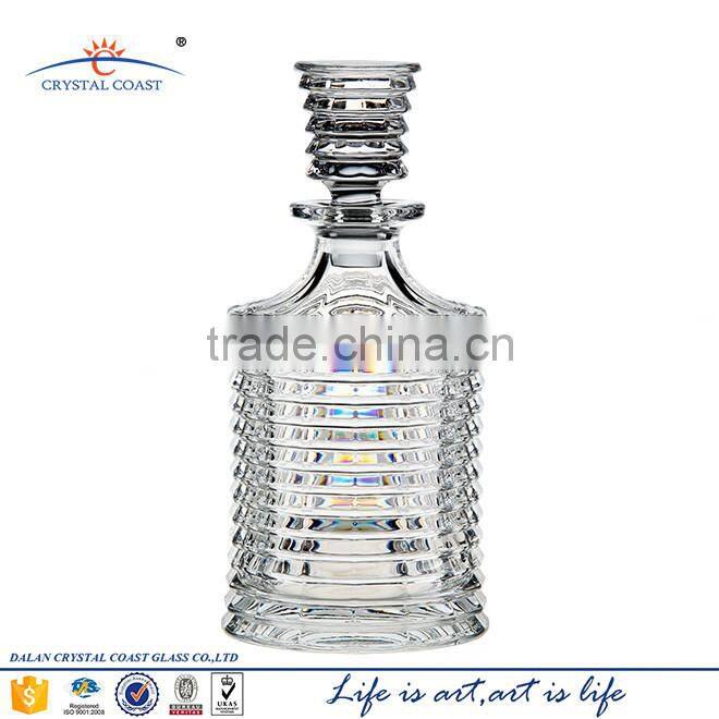 Diamond shaped glass 750ml empty liquor bottles sale