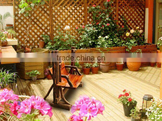 Southeast Asia Style Outdoor Wooden Swing, Special Design Garden Leisure Swing, Teak Wood Double Swing (BF01-X1177)