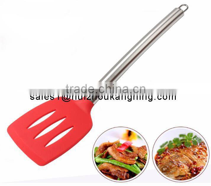 Stainless Steel & Silicone Cooking Utensil Set Spatula, Mixing & Slotted Spoon,Pasta Fork Server, Drainer