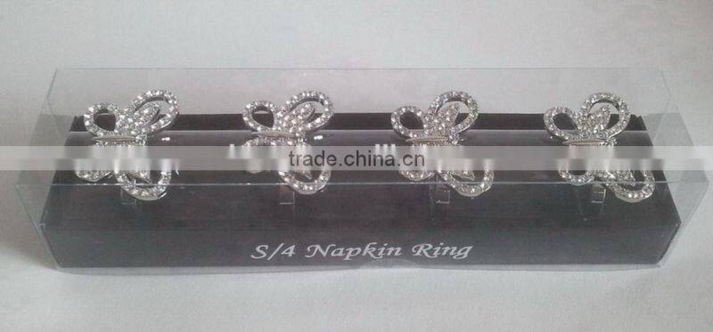 jewelled metal alloy butterfly napkin ring