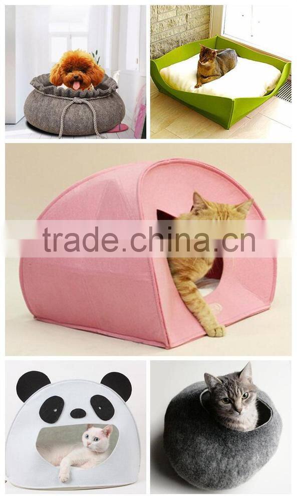 Pink felt kitten cage