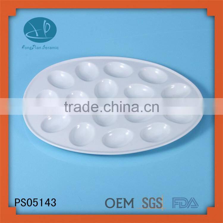 serving tray,ceramic egg base,porcelain egg plate