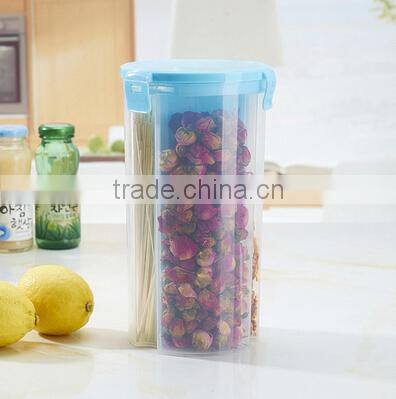Wholesale Stock Kitchen Seal Dustproof Moistureproof 3 Lattices Fresh Barrel Food Bucket