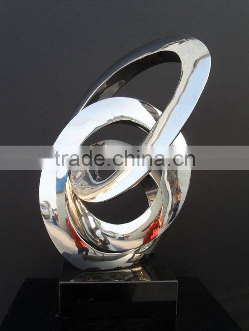 Custom family statue silver electroplate resin deer figurines