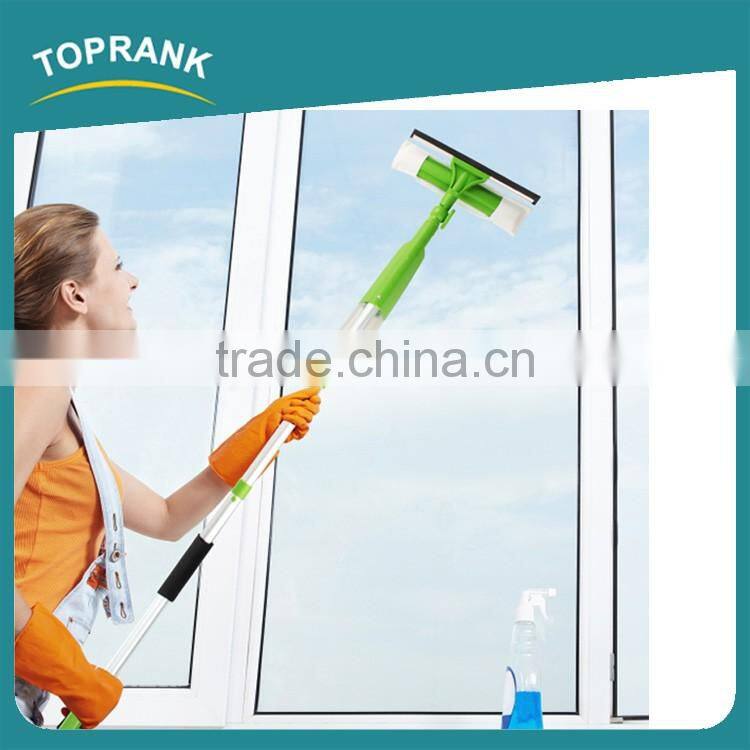 Toprank Multifuction Telescopic Aluminium Pole 2 In 1 Spray Mop Floor Cleaning Microfiber Water Spray Mop With Window Squeegee