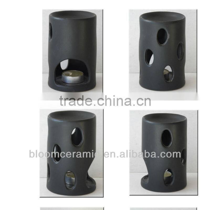Matt black china ceramic arma burner