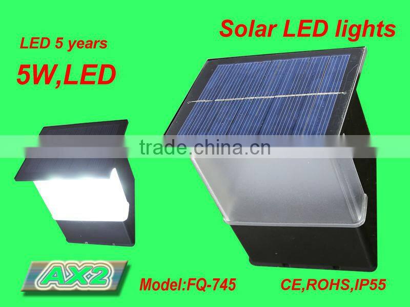 FQ-N102 Cheap Solar Powered LED Light,wall mounted light with 2 pcs LED