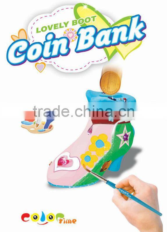 factory Coloring Children Ceramic Lovely Boot Coin Banks