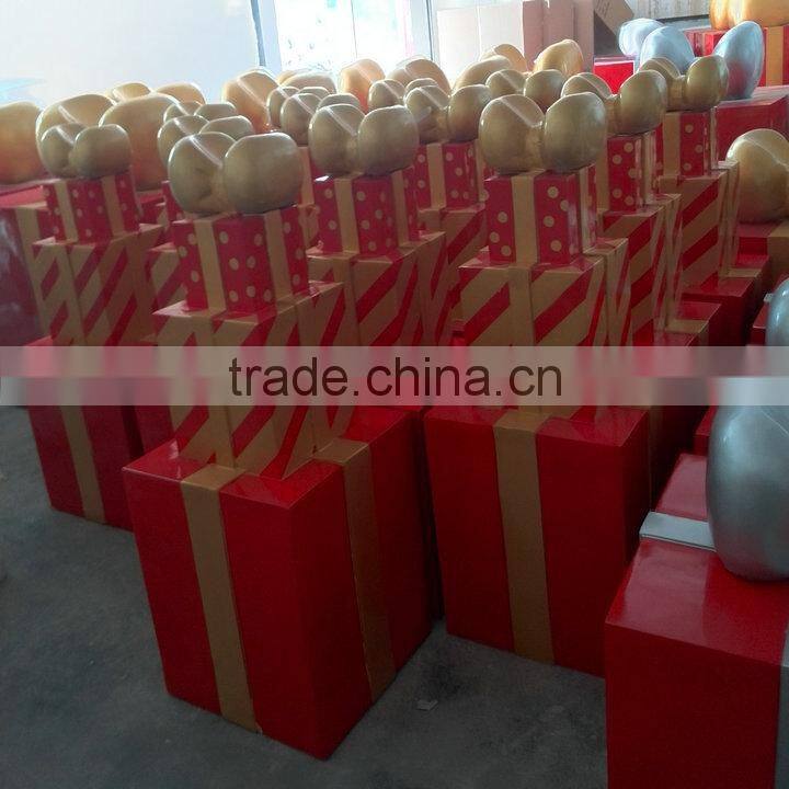 Outdoor or indoor FRP Christmas gift case stack