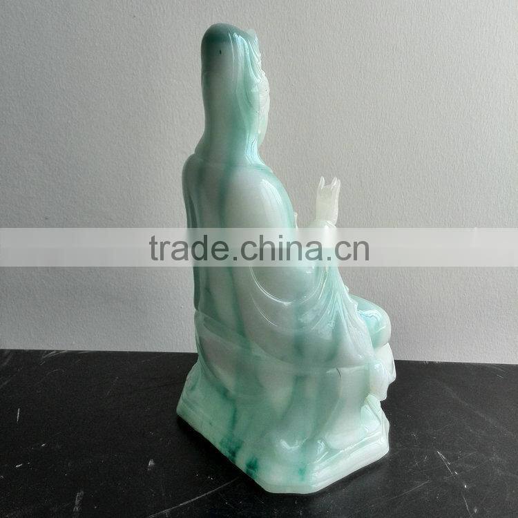 Polyresin jade kuan-yin figurine