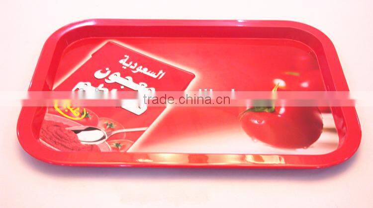 glorious design high quality round tin tray