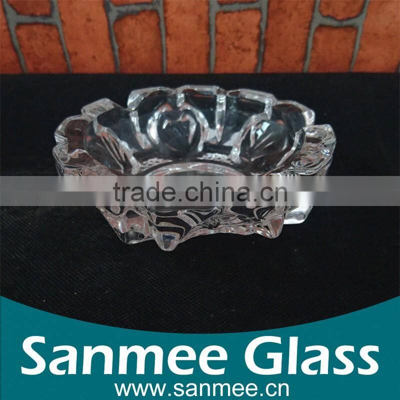 Wholesale Portable Crystal Round Glass Pocket Ashtray