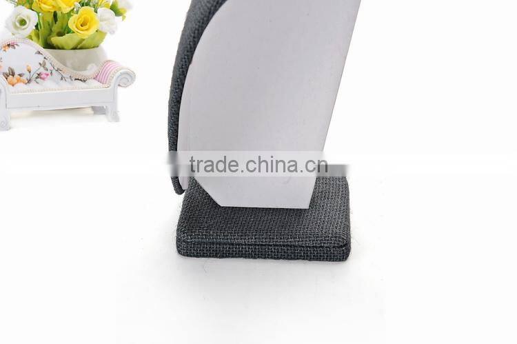2015 hotsell high quality linen covered fashion jewelry display neck stands