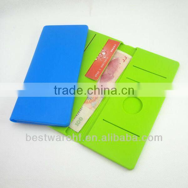 Good silicone rubber bank card, vip card bag, card holder purse wallets